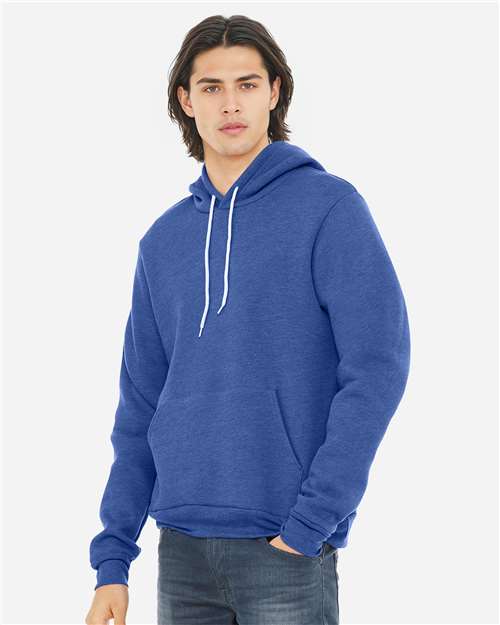 Bella+Canvas 3719 Unisex Sponge Fleece Pullover Hoodie - Heather True Royal - model side