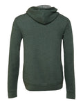 Bella + Canvas 3739 Sponge Fleece Full-Zip Hoodie Sweatshirt - Heather Forest - back