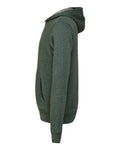 Bella + Canvas 3739 Sponge Fleece Full-Zip Hoodie Sweatshirt - Heather Forest - side