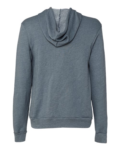 Bella + Canvas 3739 Sponge Fleece Full-Zip Hoodie Sweatshirt - Heather Slate - back