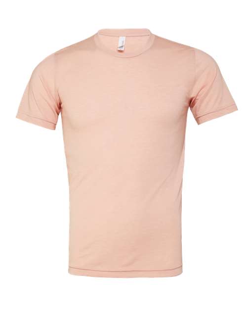 Bella+Canvas 3413 Unisex Triblend Short Sleeve Tee - Peach Triblend - flat front