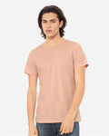 Bella+Canvas 3413 Unisex Triblend Short Sleeve Tee - Peach Triblend - model front