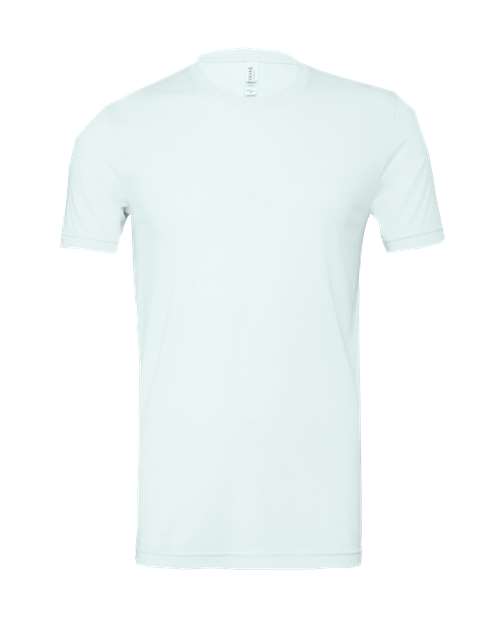 Bella+Canvas 3413 Unisex Triblend Short Sleeve Tee - Ice Blue Triblend - flat front