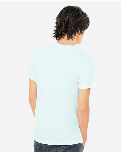 Bella+Canvas 3413 Unisex Triblend Short Sleeve Tee - Ice Blue Triblend - model back