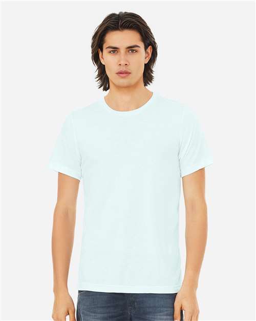 Bella+Canvas 3413 Unisex Triblend Short Sleeve Tee - Ice Blue Triblend - model front