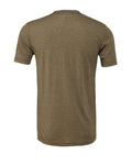 Bella+Canvas 3413 Unisex Triblend Short Sleeve Tee - Olive Triblend - back