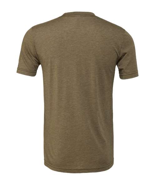 Bella+Canvas 3413 Unisex Triblend Short Sleeve Tee - Olive Triblend - back