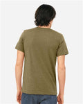 Bella+Canvas 3413 Unisex Triblend Short Sleeve Tee - Olive Triblend - model back