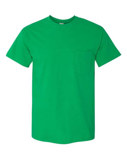Gildan 5300 Heavy Cotton Pocket T-Shirt - Irish Green - front
