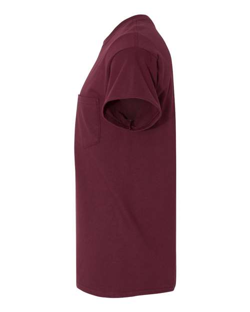 Gildan 5300 Heavy Cotton Pocket T-Shirt - Maroon - side