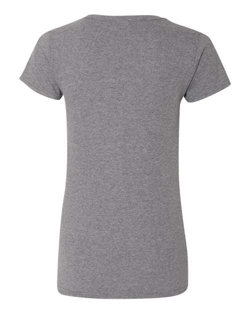 Gildan 5V00L Women's Heavy Cotton V-Neck T-Shirt - Graphite Heather - back