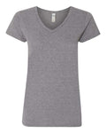 Gildan 5V00L Women's Heavy Cotton V-Neck T-Shirt - Graphite Heather - front