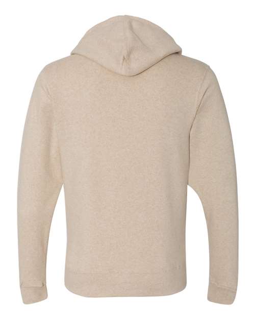 J America 8871 Triblend Fleece Hooded Sweatshirt - Oatmeal Triblend - back