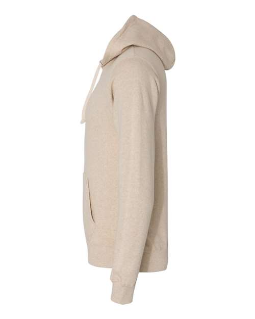 J America 8871 Triblend Fleece Hooded Sweatshirt - Oatmeal Triblend - side