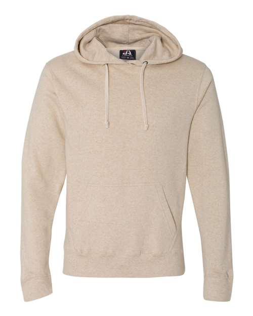 J America 8871 Triblend Fleece Hooded Sweatshirt - Oatmeal Triblend - front