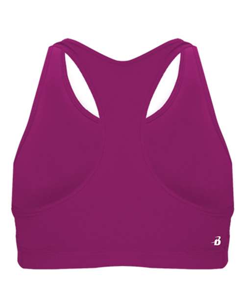 Badger 2636 Girls' B-Sport Bra Top - Hot Pink - back
