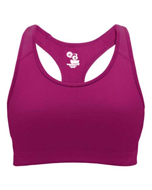 Badger 2636 Girls' B-Sport Bra Top - Hot Pink - front