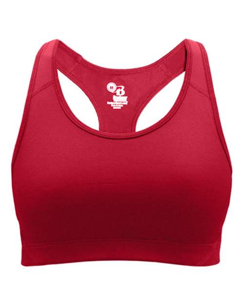 Badger 2636 Girls' B-Sport Bra Top - Red - front