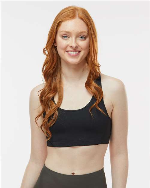 Badger 4636 Women's B-Sport Bra Top - Black - model front