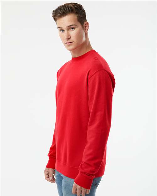 Independent Trading Co. SS3000 Midweight Crewneck Sweatshirt - Red - model side