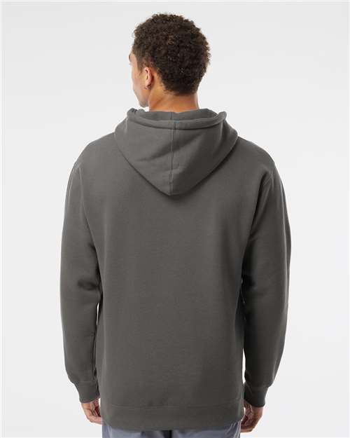 Independent Trading Co. IND4000 Heavyweight Hooded Sweatshirt - Charcoal - model back