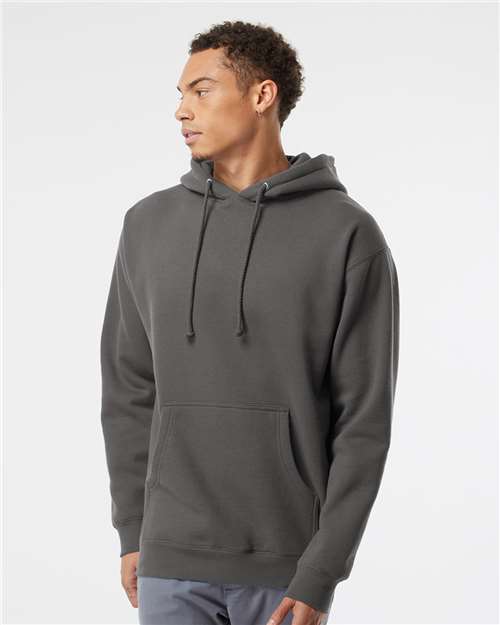 Independent Trading Co. IND4000 Heavyweight Hooded Sweatshirt - Charcoal - model front