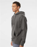 Independent Trading Co. IND4000 Heavyweight Hooded Sweatshirt - Charcoal - model side