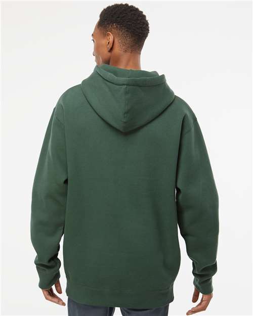 Independent Trading Co. IND4000 Heavyweight Hooded Sweatshirt - Alpine Green - model back