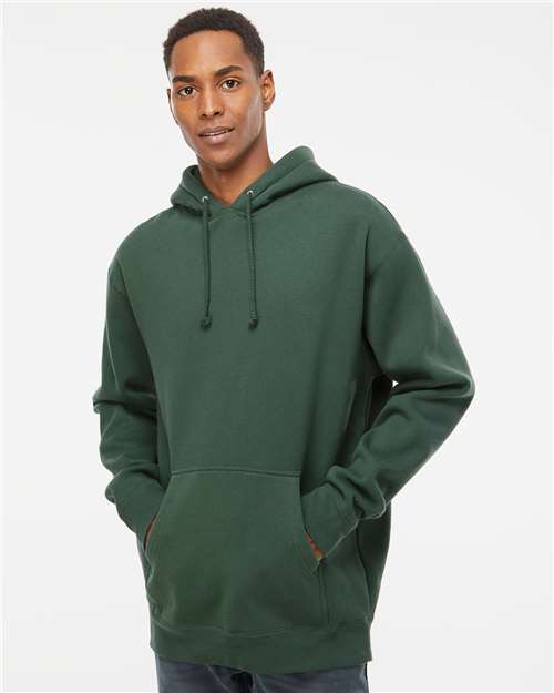 Independent Trading Co. IND4000 Heavyweight Hooded Sweatshirt - Alpine Green - model front