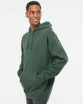 Independent Trading Co. IND4000 Heavyweight Hooded Sweatshirt - Alpine Green - model side