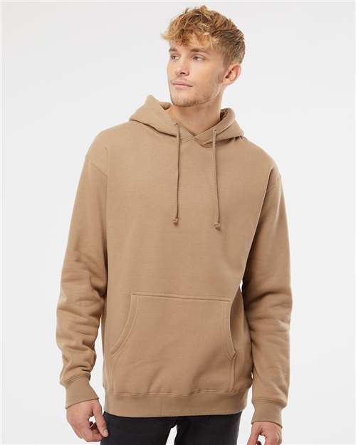Independent Trading Co. IND4000 Heavyweight Hooded Sweatshirt - Sandstone - model front