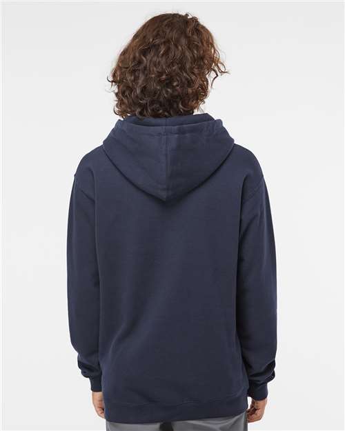 Independent Trading Co. IND4000 Heavyweight Hooded Sweatshirt - Slate Blue - model back