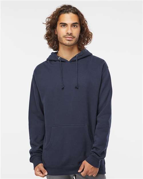Independent Trading Co. IND4000 Heavyweight Hooded Sweatshirt - Slate Blue - model front