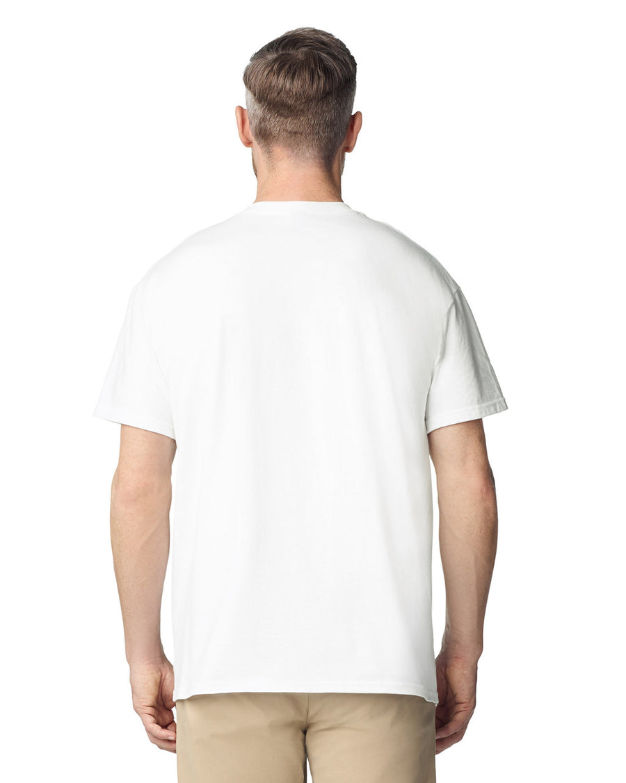 Gildan G530 Heavy Cotton Pocket T-Shirt - White - model back