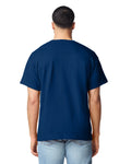 Gildan G530 Heavy Cotton Pocket T-Shirt - Navy - model back