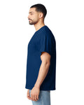 Gildan G530 Heavy Cotton Pocket T-Shirt - Navy - model side