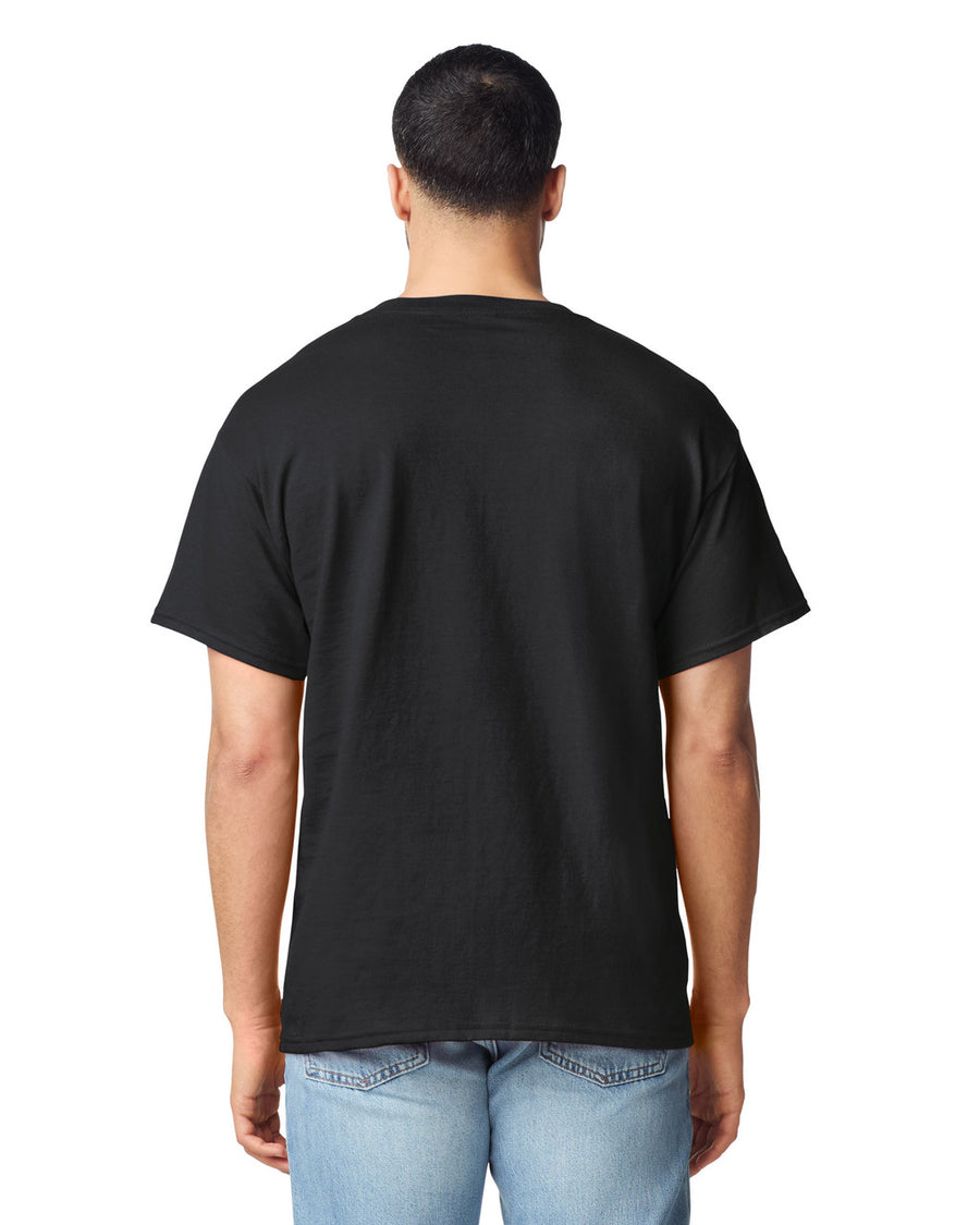 Gildan G530 Heavy Cotton Pocket T-Shirt - Black - model back