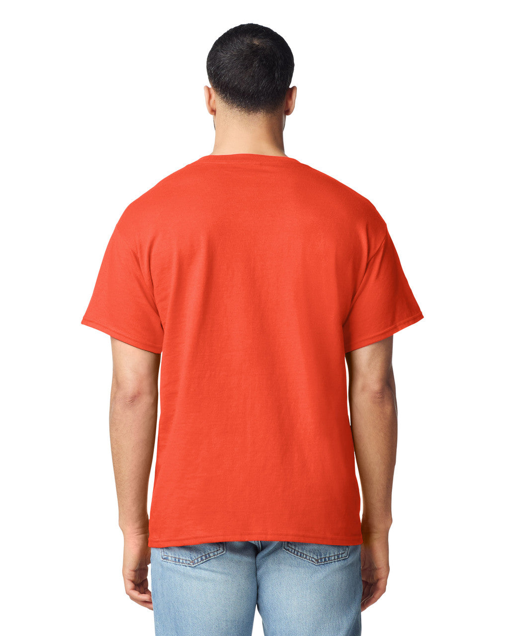 Gildan G530 Heavy Cotton Pocket T-Shirt - Orange - model back