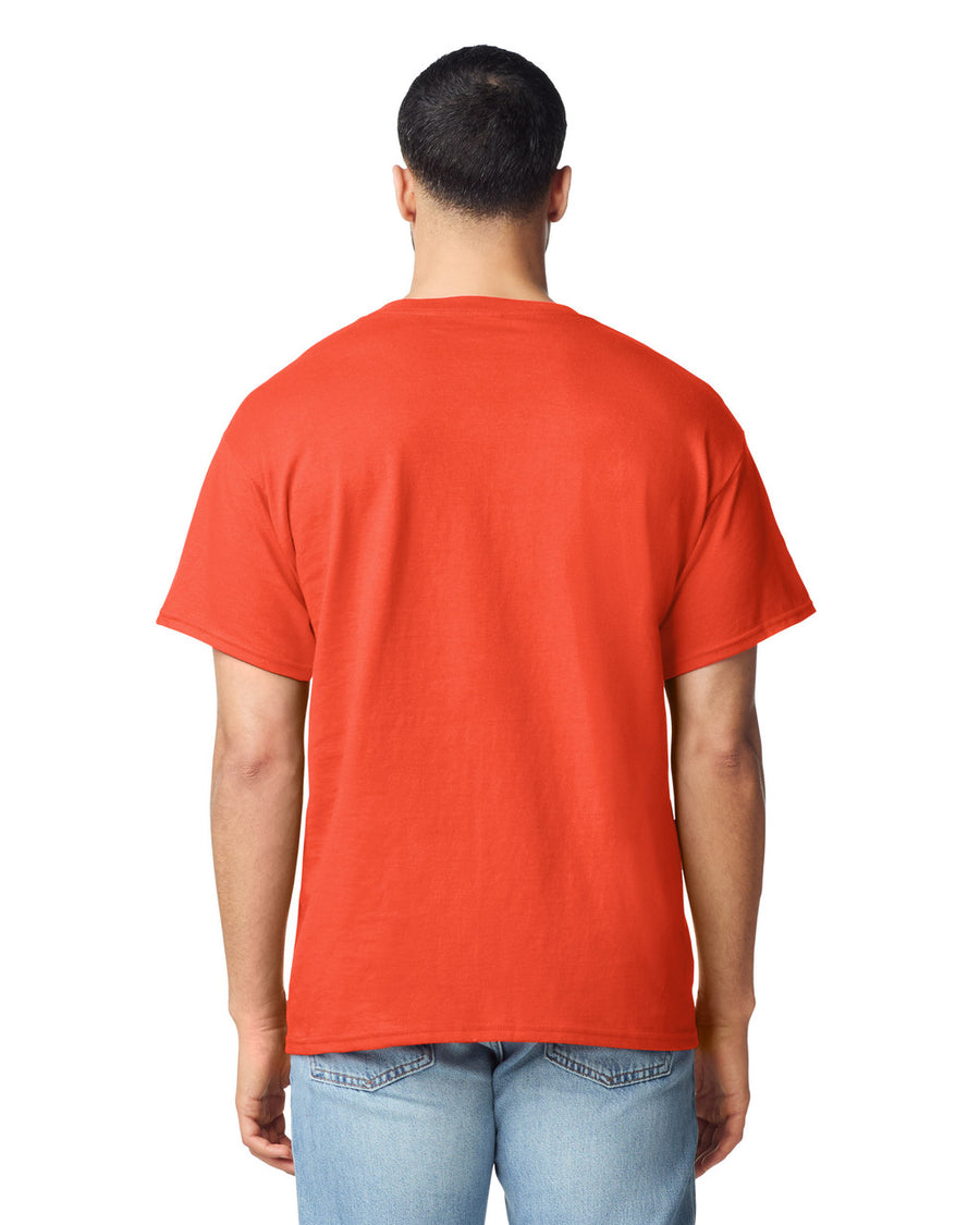 Gildan G530 Heavy Cotton Pocket T-Shirt - Orange - model back
