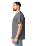 Gildan G530 Heavy Cotton Pocket T-Shirt - Charcoal - model side