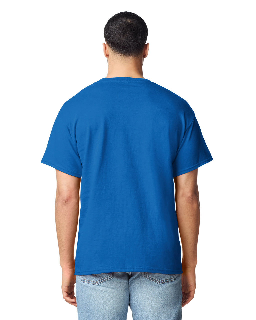 Gildan G530 Heavy Cotton Pocket T-Shirt - Royal - model back