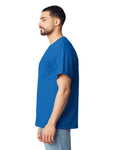Gildan G530 Heavy Cotton Pocket T-Shirt - Royal - model side