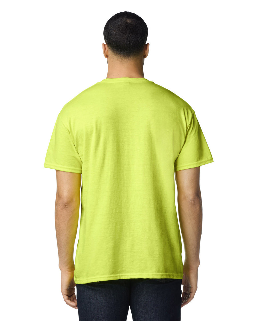 Gildan G530 Heavy Cotton Pocket T-Shirt - Safety Green - model back