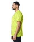 Gildan G530 Heavy Cotton Pocket T-Shirt - Safety Green - model side