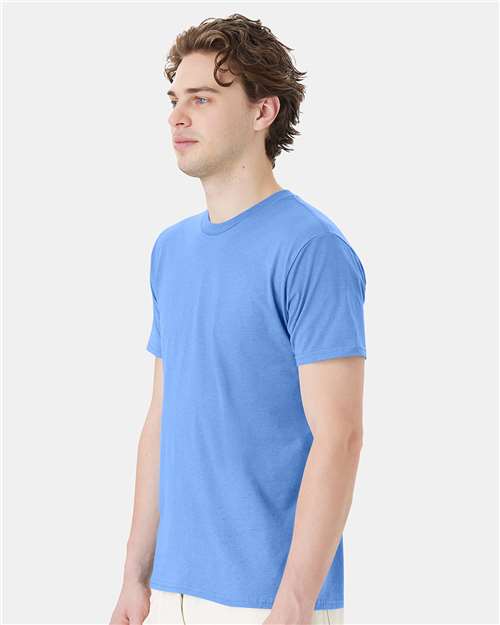 Hanes 4980 Perfect-T T-Shirt - Carolina Blue - model side