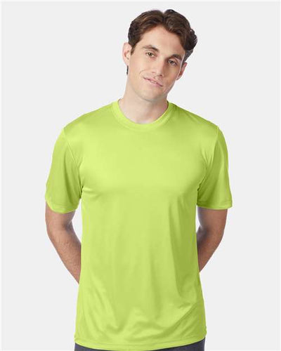 Hanes 4820 Unisex Cool DRI Performance T-Shirt - Safety Green - model front