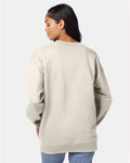 Hanes F260 Unisex Ultimate Cotton Crewneck Sweatshirt - Natural - model back