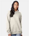 Hanes F260 Unisex Ultimate Cotton Crewneck Sweatshirt - Natural - model front