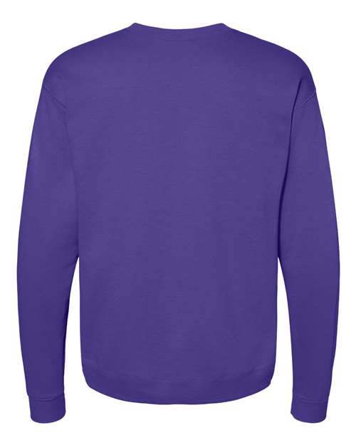 Hanes P160 EcoSmart Crewneck Sweatshirt - Purple - back