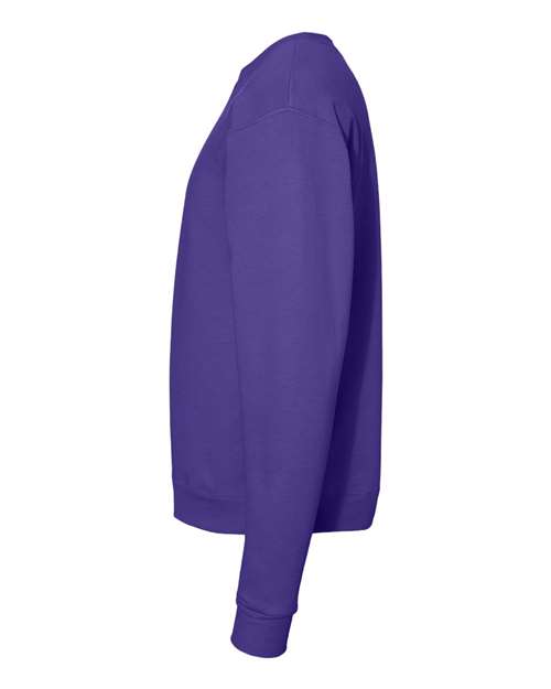 Hanes P160 EcoSmart Crewneck Sweatshirt - Purple - side